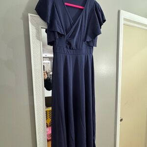 Elegant Navy Blue Women's Dress